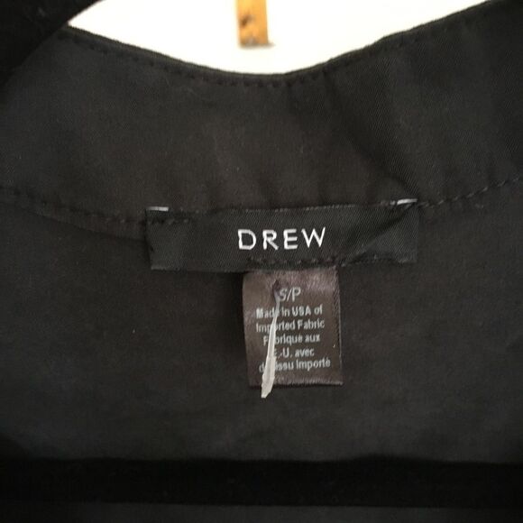 ANTHROPOLOGIE Drew Faux-Wrap Blouse Black S - Picture 6 of 7